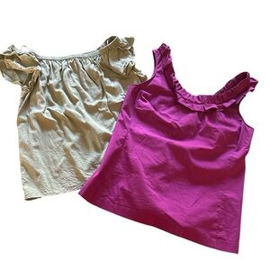 Ann Taylor Women’s Tops bundle One Sleeveless With Ruffle One Off Should…